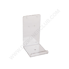Soporte transparente montado en la pared para el dispensador de desinfectante para manos - con brida para cables (pedido mínimo de 2 unidades)