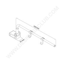 Porta-banner magnético multi-posições 420 mm