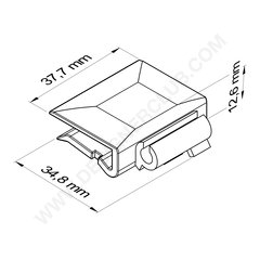 Suporte para porta-etiquetas electrónicas espessura da prateleira 6 mm