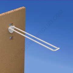 Universal double plastic prong mm. 250 white for thickness mm. 16 with rounded front for label holders