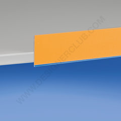 Profilo porta prezzi piatto, 1 piega, adesivo mm. 40 x 1000 pvc antiriflesso