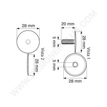 Unir botones automáticos cabeza mm. 28 (njab 28/15) claro