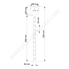 White pp strip 11 stations with round header panel and european hole