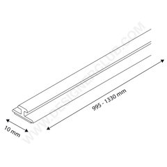 Rail séparateur - base adhésive mm. 10