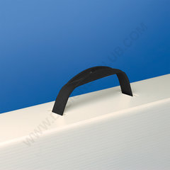 Plastic arrow-shaped handle  mm. 210 black
