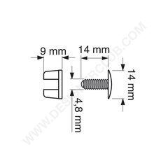 Plastic screws mm. 14 (ps 14/12) clear