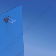 Prendedor duplo de plástico transparente com gancho automático mm. 50 pequenos suportes de preço