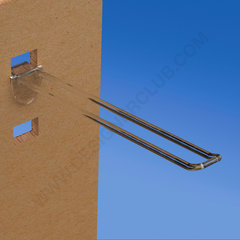 Broche universelle transparent double 200 mm. pour 10-12 mm. d' Épaisseur avec devant arrondi pour porte-étiquettes