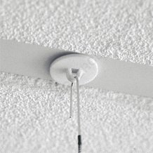 Bouton crochet blanc adhesif rond pour plafond