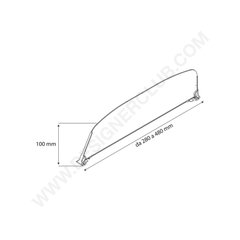 Separador medio reversible altura mm. 100 longitud mm. 430