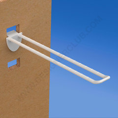 Universal double plastic prong mm. 200 white for thickness mm. 10-12 with rounded front for label holders