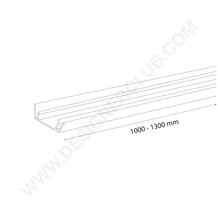 Riel para paneles rectos e inclinados de 1000 mm de longitud.