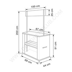 Promotable con ripiano intermedio