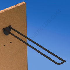 Double prong black for honeycomb panels 10-12 mm. thick, 250 mm with rounded front for label holders