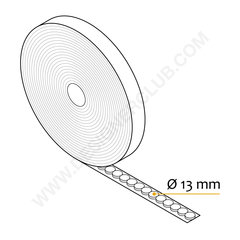 Velcro-pude diameter mm. 13 hvid