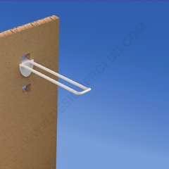 Universal double plastic prong mm. 150 white for thickness mm. 16 with rounded front for label holders