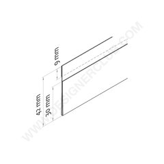 Flat adhesive scanner rail mm. 42 x 1000 - for labels h. mm. 30 crystal PET ♻