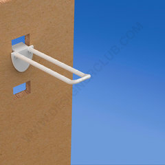 Universal double plastic prong mm. 100 white for thickness mm. 10-12 with rounded front for label holders