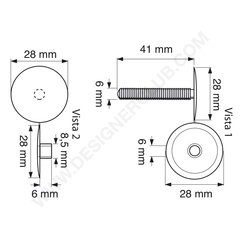 Verbinding automatische knoppenkop mm. 28 (jab 28/38) wit