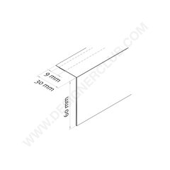 90° adhesive scanner rail mm. 60 x 1000 - back part 30 mm. crystal PET ♻