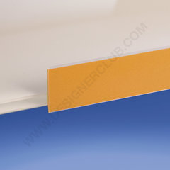 Flat scanner rail - adhesive in the lower part mm. 38 x 1330 crystal PET ♻