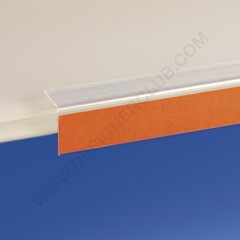 90° adhesive scanner rail mm. 20 x 1000 - adhesive beneath the back flap crystal PET ♻