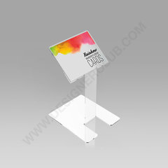 Cartelero transparente de pie para tarjetas mm. 65 x 80