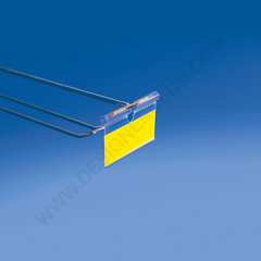 Label holder for prongs with central cut mm. 75x39