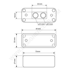 Magnetic badge mm. 81 x 33