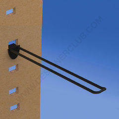 Universal double plastic prong mm. 250 black for thickness mm. 10-12 with rounded front for label holders