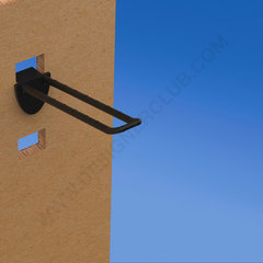 Universal double plastic prong mm. 100 black for thickness mm. 10-12 with rounded front for label holders