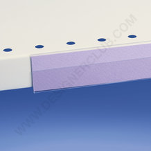 Profil porte-étiquettes adhésif simple pli – arrière bas 32 x 1000 mm. pvc cristal