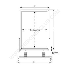 Double-sided aluminium pavement snap frame A1
