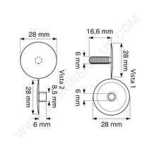 Saml automatiske knapper hoved mm. 28 (jab 28/15) klar