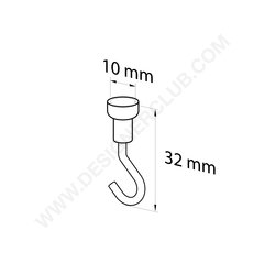 Magnet with hook max load 3 kg