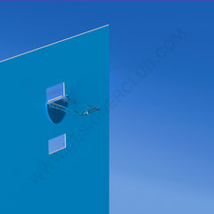 Pinza doble universal de plástico mm. 50 transparente con frontal redondeado para portaetiquetas