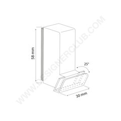 Soporte de señalización magnética para panel inclinado